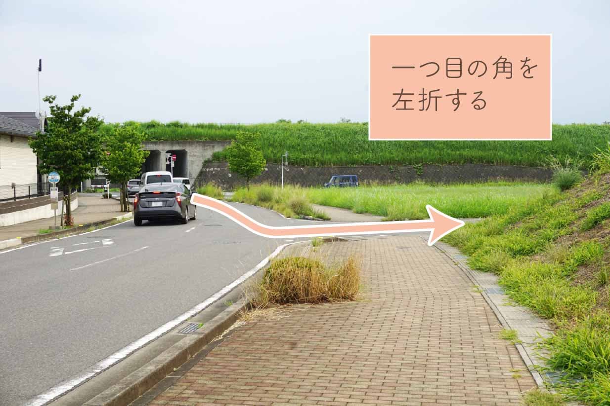 一つ目の角を左折する